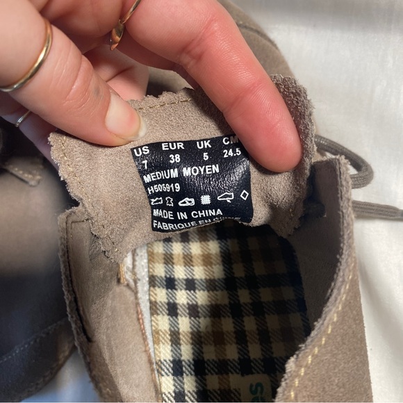 Greyish Brown Womens Hush Puppies Slip On Shoes with Ties Size 7 - Picture 3 of 7